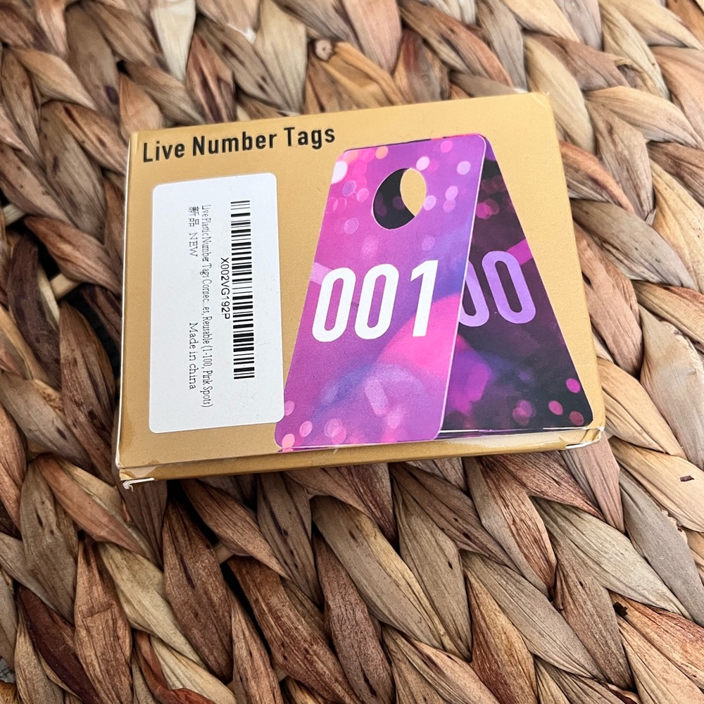 Live Number Tags new